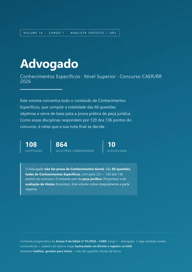 Capa do Volume 14 — Advogado