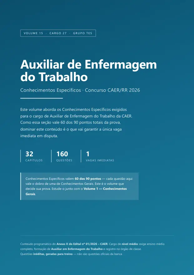 Capa do Volume 15 — Auxiliar de Enfermagem do Trabalho