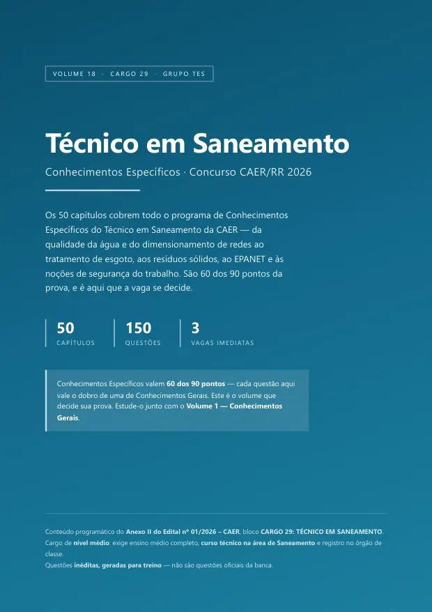 Capa do Volume 18 — Técnico em Saneamento