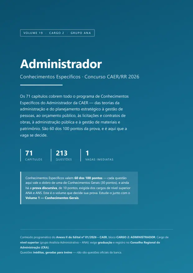 Capa do Volume 19 — Analista Administrativo