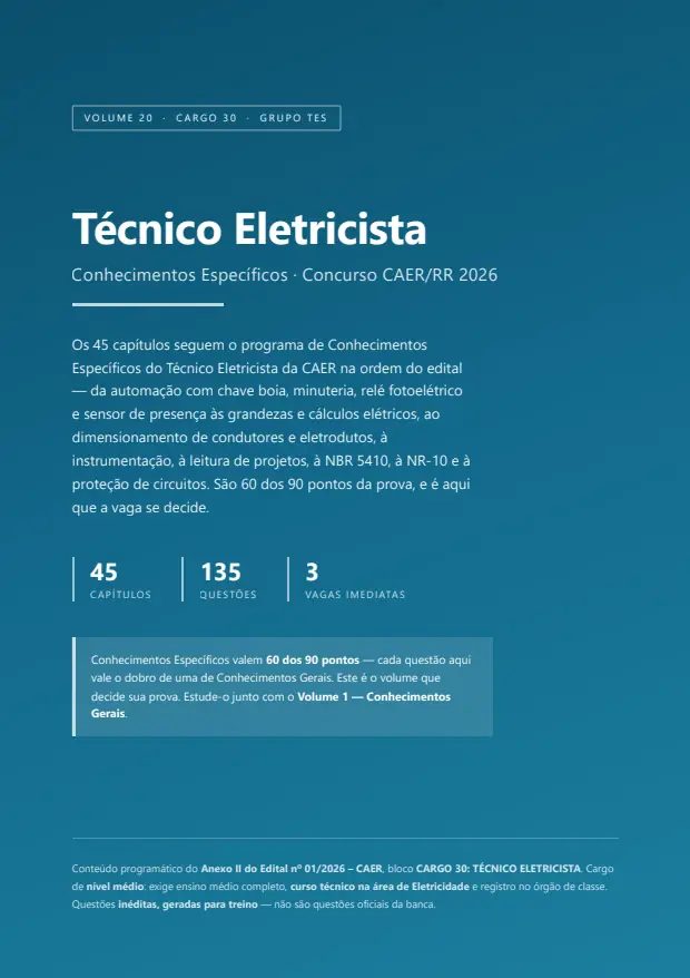Capa do Volume 20 — Técnico Eletricista
