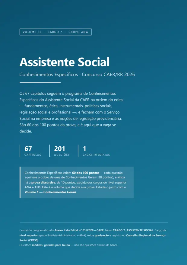 Capa do Volume 22 — Assistente Social